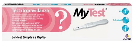 TEST DI GRAVIDANZA RAPIDO HCG MYTEST 1 PEZZO - Farmafamily.it