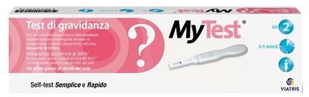 TEST DI GRAVIDANZA RAPIDO HCG MYTEST 2 PEZZI - Farmafamily.it
