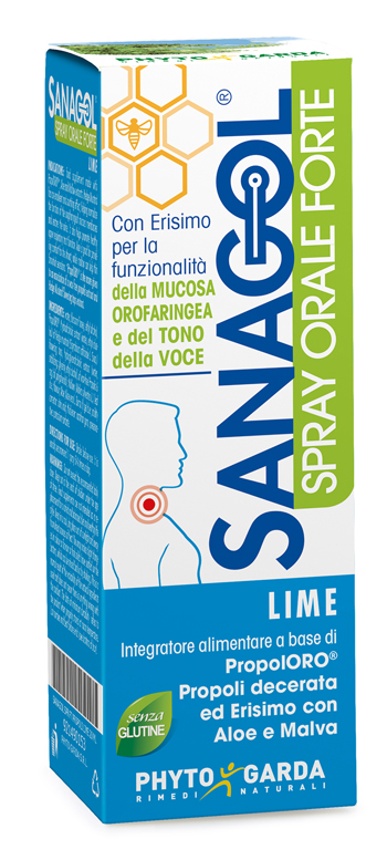 SANAGOL SPRAY FORTE PROPOLI LIME 20 ML - Farmafamily.it