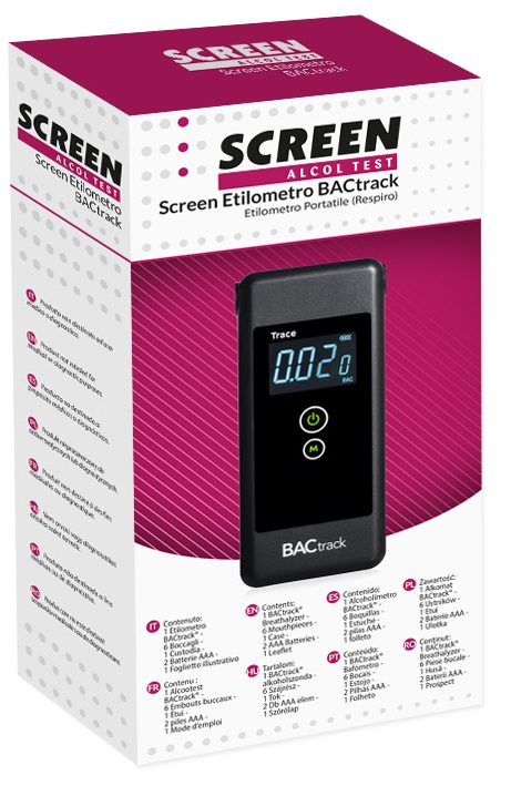SCREEN ALCOL TEST SCREEN ETILOMETRO BACTRACK - Farmafamily.it