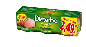 DIETERBA OMOGENEIZZATO PROSCIUTTO 3 PEZZI 80 G - Farmafamily.it