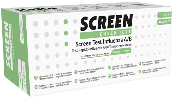 TEST RAPIDO VIRUS INFLUENZA A/B TAMPONE NASALE/FARINGEO SCREEN TEST INFLUENZA - Farmafamily.it