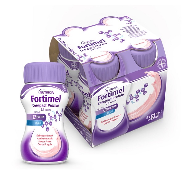 FORTIMEL COMPACT PROTEIN FRAGOLA 4 BOTTIGLIE 125 ML - Farmafamily.it