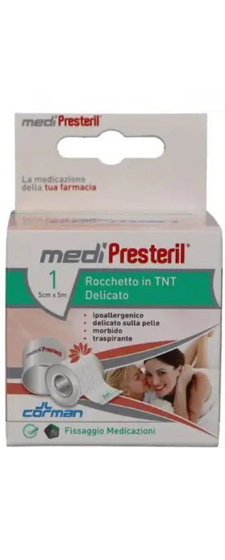 CEROTTO IN ROCCHETTO IN TNT MEDIPRESTERIL DELICATO M5X5CM - Farmafamily.it