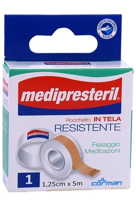 CEROTTO IN ROCCHETTO MEDIPRESTERIL IN TELA RESISTENTE M5X1,25CM - Farmafamily.it