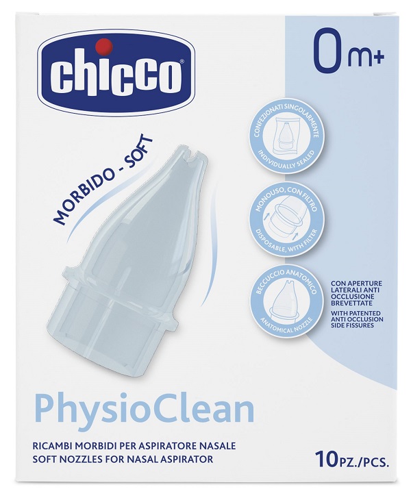 RICAMBI MORBIDI PER ASPIRATORE NASALE CHICCO PHYSIOCLEAN - Farmafamily.it