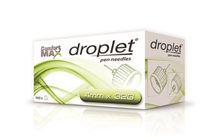 AGO PER PENNA DA INSULINA DROPLET COMFORT MAX 32 GAUGE 4 MM 100 PEZZI - Farmafamily.it
