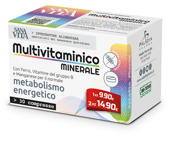 SANAVITA MULTIVITAMINICO MINERALE 30 COMPRESSE - Farmafamily.it