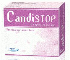CANDISTOP INTEGRATORE ALIMENTARE PER APPARATO URO GENITALE 10 CAPSULE CONFEZIONE 4,5 GRAMMI - Farmafamily.it