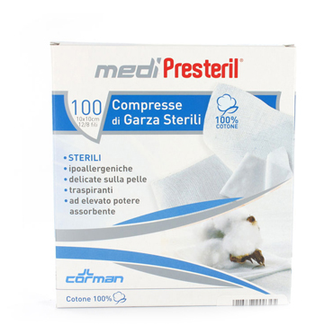 GARZA MEDIPRESTERIL MONOUSO STERILE 36X40 12 PEZZI - Farmafamily.it
