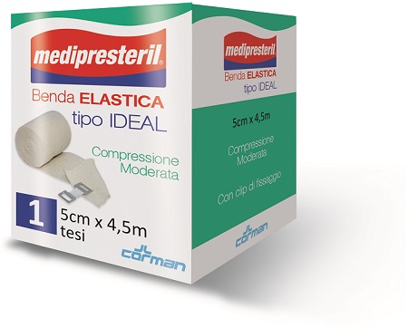 BENDA ELASTICA MEDIPRESTERIL IDEAL COMPRESSIONE MODERATA M4,5X5CM TESI - Farmafamily.it