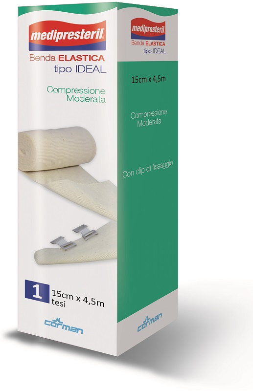 BENDA ELASTICA MEDIPRESTERIL IDEAL CM15X45MT - Farmafamily.it