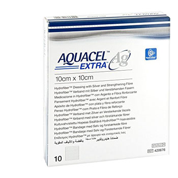 AQUACEL AG EXTRA MEDICAZIONE CON IONI ARGENTO 10X10 CM 10 PEZZI - Farmafamily.it