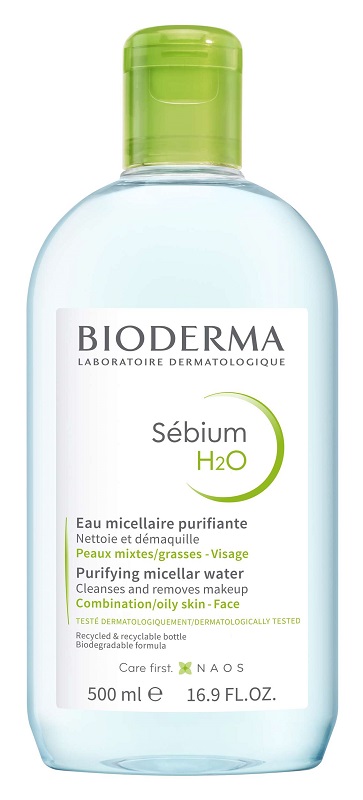 SEBIUM H2O ACQUA MICELLARE DETERGENTE PURIFICANTE 500 ML - Farmafamily.it