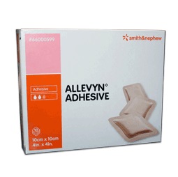 MEDICAZIONE ALLEVYN ADHESIVE 10 CM X 10 CM 10 PEZZI - Farmafamily.it