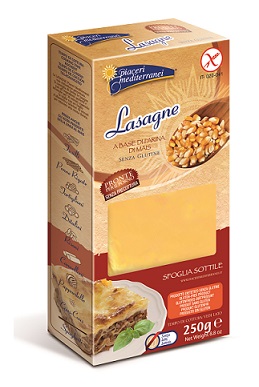 PIACERI MEDITERRANEI PASTA FARINA MAIS LASAGNE 250 G - Farmafamily.it