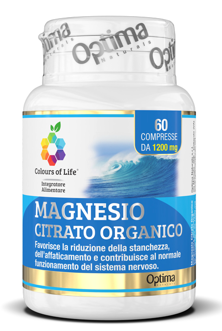 COLOURS OF LIFE MAGNESIO CITRATO ORGANICO 60 COMPRESSE 1200 MG - Farmafamily.it