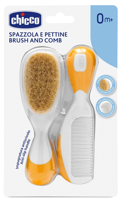 CHICCO SPAZZOLA + PETTINE ARANCIONE - Farmafamily.it