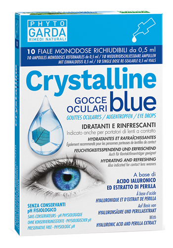 CRYSTALLINE BLUE GOCCE OCULARI MONODOSE 10 FIALE 0,5 ML - Farmafamily.it