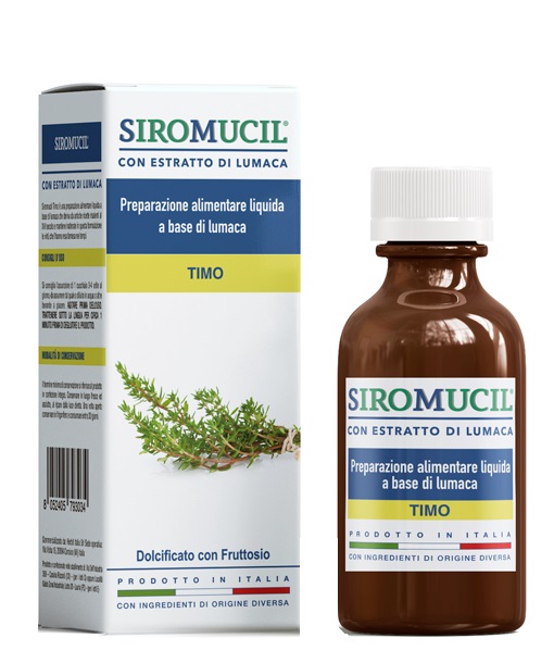 SIROMUCIL PREPARATO ALIMENTARE CON ESTRATTO DI LUMACA AL TIMO 150 ML - Farmafamily.it