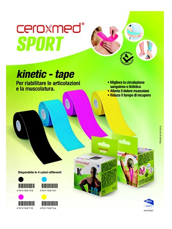 CEROXMED SPORT KINETIC TAPE BLU 1 PEZZO - Farmafamily.it