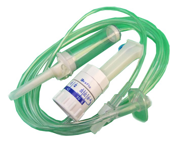 DEFLUSSORE CON REGOLATORE DI FLUSSO A GRAVITA' CON PERFORATORE 5/250ML - Farmafamily.it