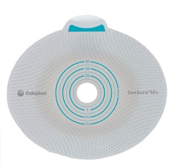 PLACCA PER UROSTOMIA COLOSTOMIA ILEOSTOMIA SENSURA MIO CLICK SISTEMA A DUE PEZZI FLANGIA 70 MM FORO RITAGLIABILE 10-65 MM 5 PEZZI - Farmafamily.it