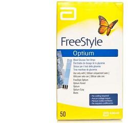 STRISCE MISURAZIONE GLICEMIA FREESTYLE OPTIUM TEST STRIPS 50 PEZZI SENZA CALIBRAZIONE - Farmafamily.it