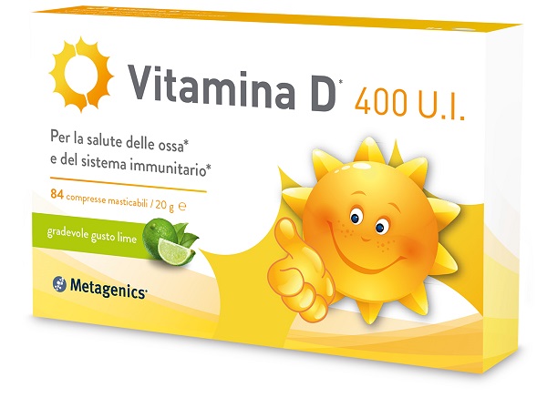 VITAMINA D 400 UI 84 COMPRESSE MASTICABILI GUSTO LIME - Farmafamily.it
