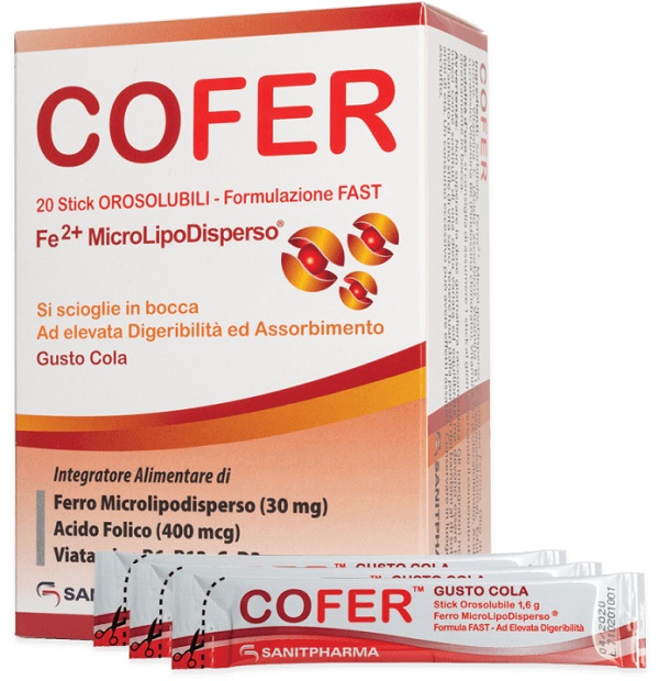 COFER 20 STICK OROSOLUBILI DA 1,6 G GUSTO COLA - Farmafamily.it