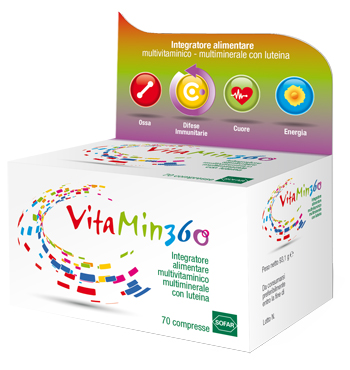VITAMIN 360 MULTIVITAMINICO MULTIMINERALE 70 COMPRESSE ASTUCCIO 93,10 G - Farmafamily.it