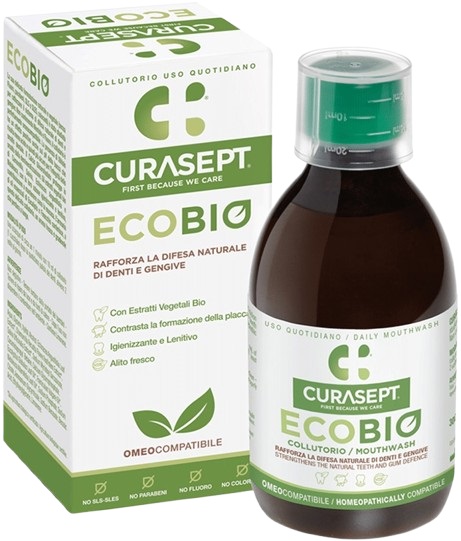 CURASEPT COLLUTORIO ECOBIO 300 ML PHARMADENT - Farmafamily.it