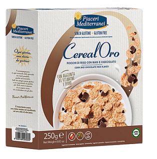 PIACERI MEDITERRANEI CEREALORO FIOCCHI RISO MAIS E CIOCCOLATO 250 G - Farmafamily.it