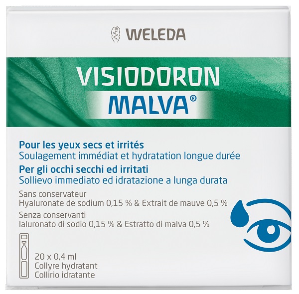 GOCCE OCULARI VISIODORON MALVA 20 MONODOSE DA 0,4 ML - Farmafamily.it