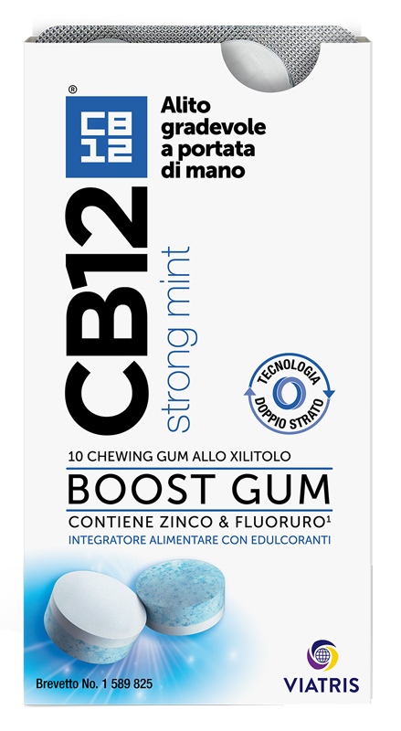 CB12 BOOST 10 CHEWING-GUM ZINCO E FLUORURO NEW FORMULATION - Farmafamily.it