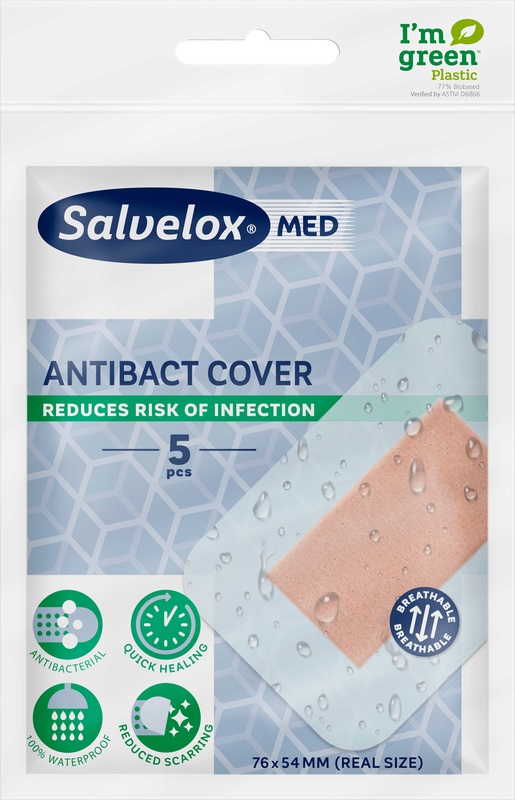 CEROTTO SALVELOX MED ANTIBACT COVER 76X54MM 5 PEZZI - Farmafamily.it