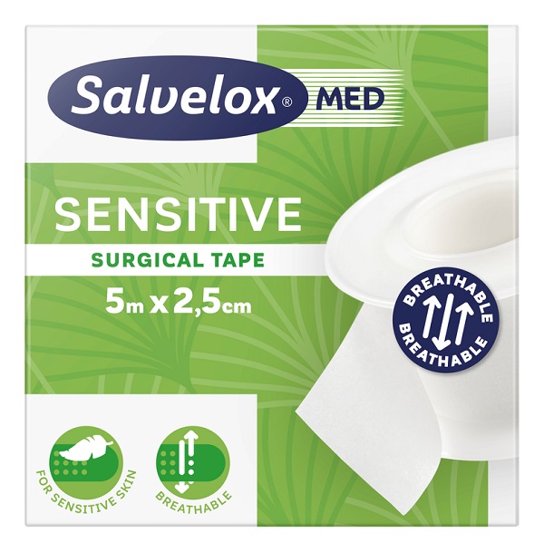 CEROTTO CHIRURGICO SALVELOX MED SENSITIVE TAPE M5X2,5CM - Farmafamily.it