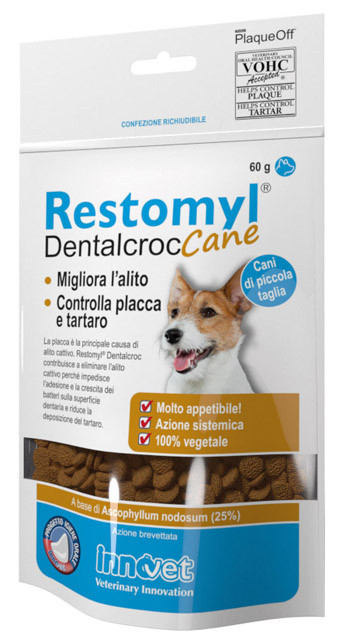 RESTOMYL DENTALCROC CANI PICCOLA TAGLIA BUSTA 60 G - Farmafamily.it