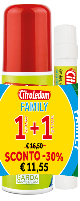 CITROLEDUM FAMILY KIT SPRAY 75 ML + STICK 10 ML - Farmafamily.it