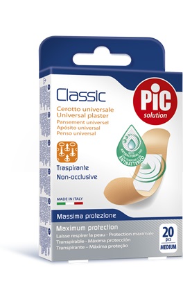 CEROTTO PIC CLASSIC 19X72 MM ANTIBATTERICO 20 PEZZI - Farmafamily.it
