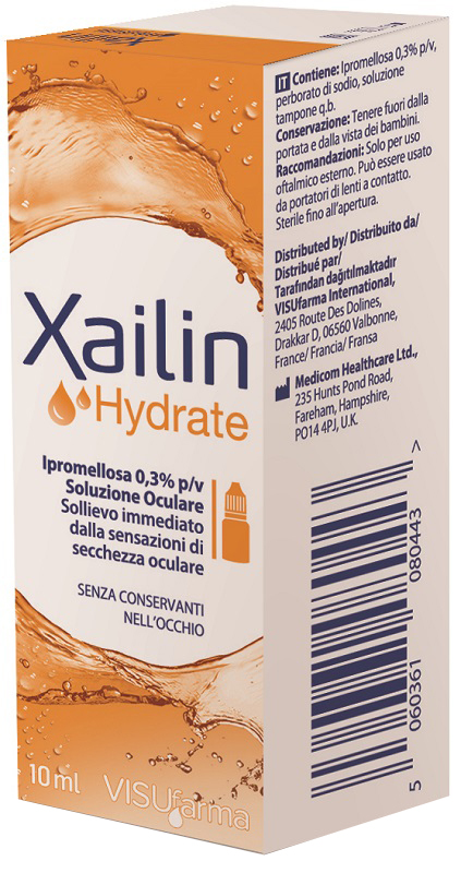 XAILIN HYDRATE GOCCE OCULARI IPROMELLOSA 0,3% FLACONE MULTIDOSE 10 ML - Farmafamily.it
