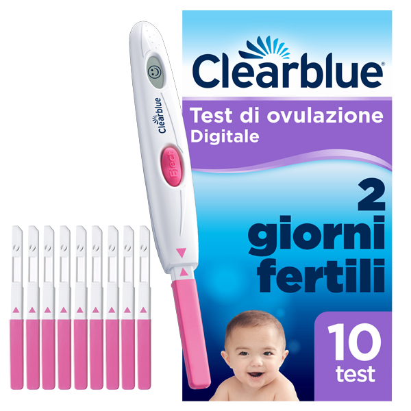 TEST DI OVULAZIONE CLEARBLUE DIGITALE 10 PEZZI - Farmafamily.it