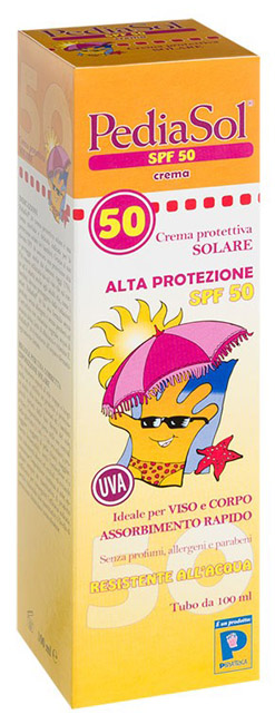 PEDIASOL SPF 50 CREMA SOLARE 100 ML - Farmafamily.it