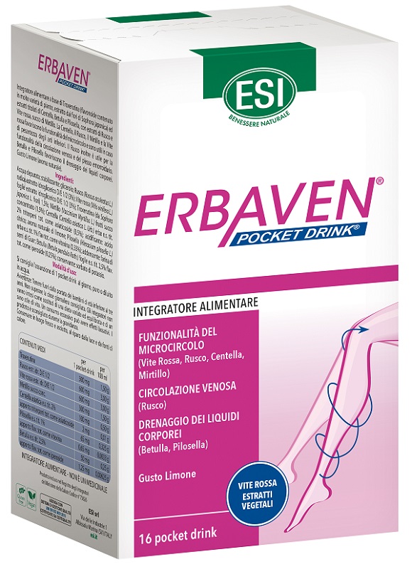 ESI ERBAVEN 16 POCKET DRINK X 20 ML GUSTO LIMONE - Farmafamily.it