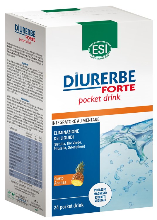 ESI DIURERBE FORTE POCKET DRINK ANANAS 24 X 20 ML - Farmafamily.it