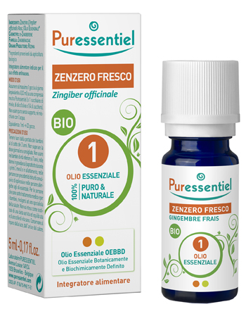 PURESSENTIEL ZENZERO FRESCO OLIO ESSENZIALE BIO 5 ML - Farmafamily.it