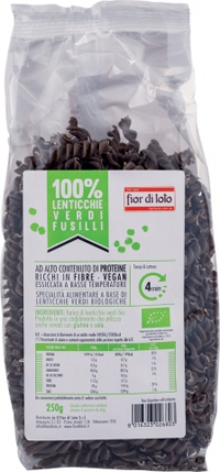 FUSILLI DI LENTICCHIE VERDI BIO 250 G - Farmafamily.it