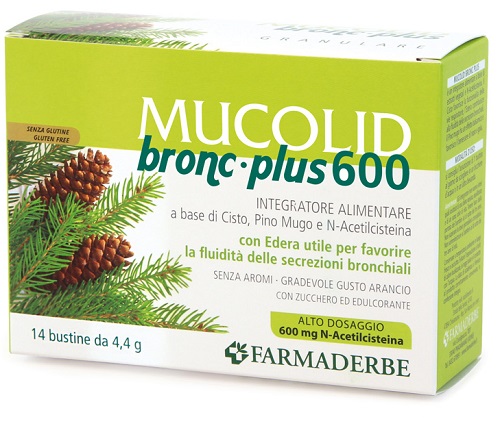 MUCOLID BRONC 600 PLUS 14 BUSTINE GRANULARE - Farmafamily.it