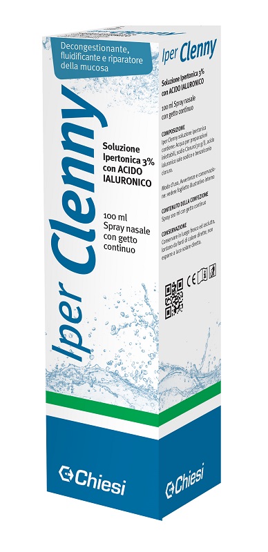 IPER CLENNY SPRAY NASALE EROGAZIONE CONTINUA SOLUZIONE IPERTONICA CON ACIDO IALURONICO 100 ML - Farmafamily.it