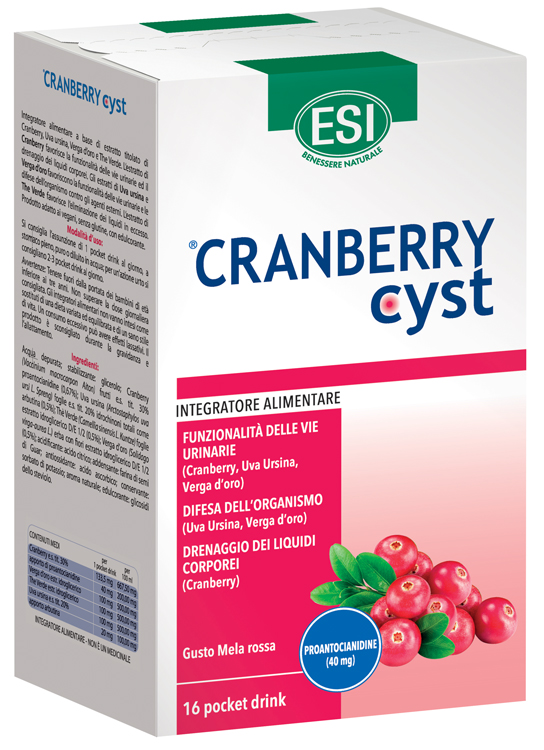 ESI CRANBERRY CYST POCKET DRINK 16 BUSTINE - Farmafamily.it